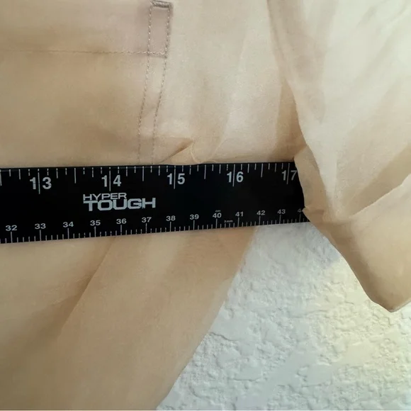 Anthropologie Aimee Clark Organza Shirt Dress Water Color Inspired Accent Small - Picture 11 of 13